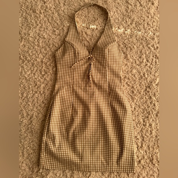 ZARA Gingham Halter Dress - Picture 9 of 11
